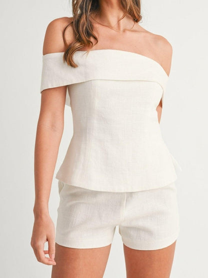 Women’s Cropped Button Two-Piece Suit | Marlowe
