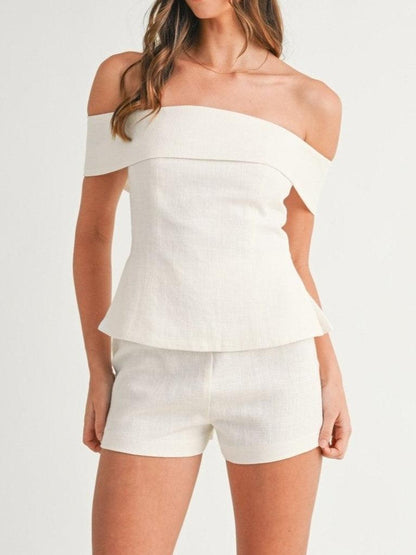 Women’s Cropped Button Two-Piece Suit | Marlowe