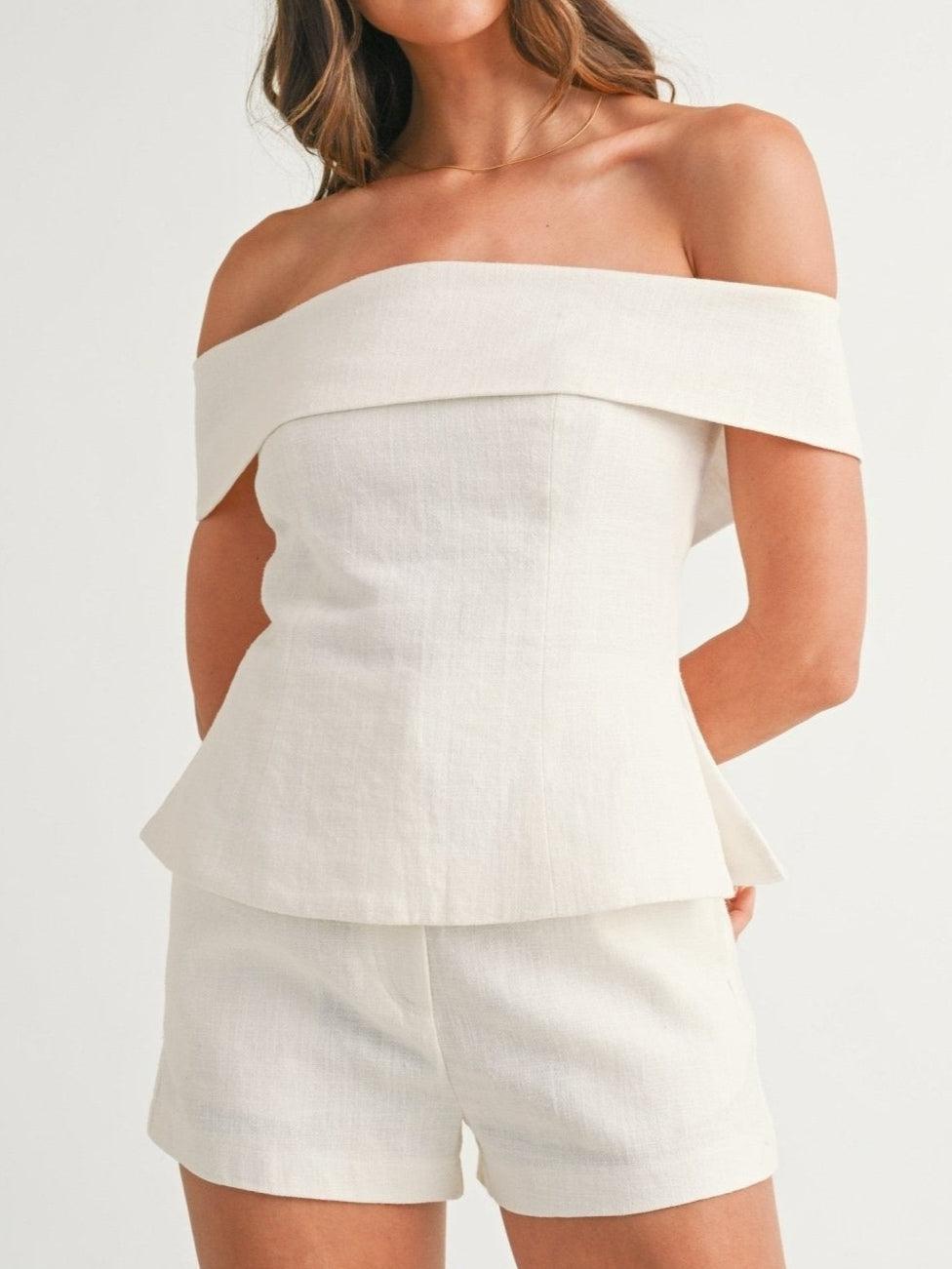 Women’s Cropped Button Two-Piece Suit | Marlowe