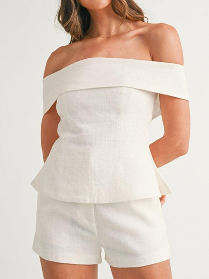Women’s Cropped Button Two-Piece Suit | Marlowe