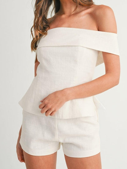 Women’s Cropped Button Two-Piece Suit | Marlowe
