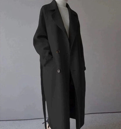 Long tailored winter coat with timeless elegance for women | Seraphine