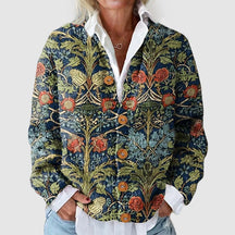 Floral button-front cardigan for women | Elara