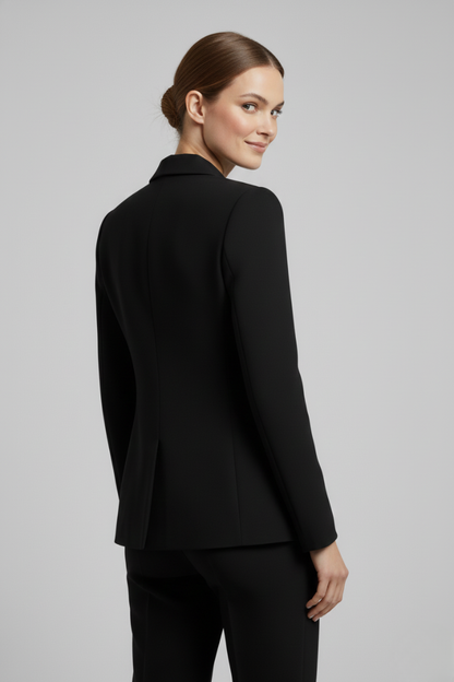 Celestia | Women's Double Breasted Blazer with Gold Tone Buttons