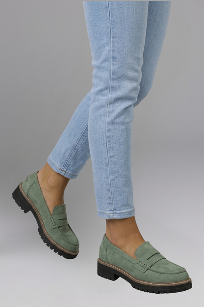 Lola | Women's Penny Strap Lug Sole Loafers