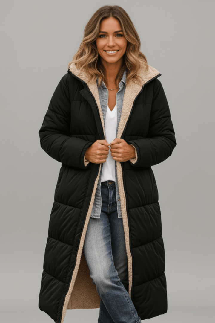 Verlaine | Women's Hooded Longline Puffer Coat