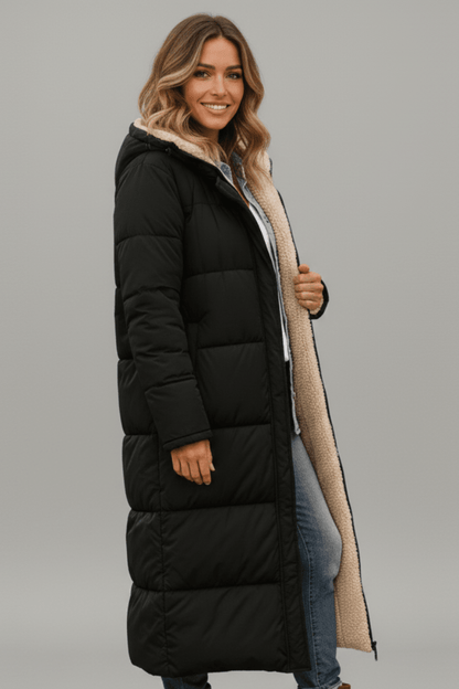 Verlaine | Women's Hooded Longline Puffer Coat