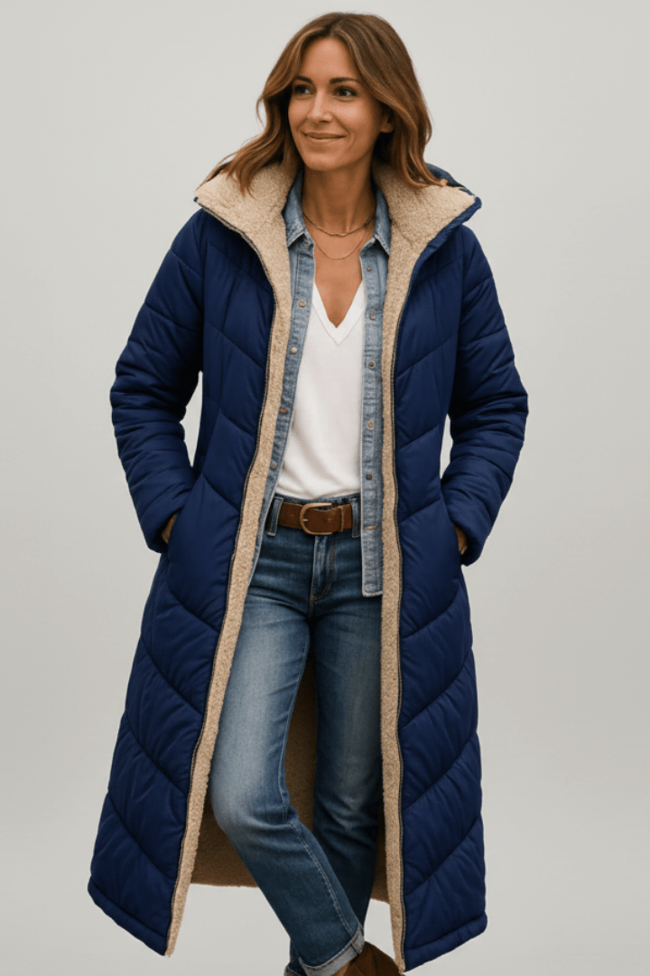 Verlaine | Women's Hooded Longline Puffer Coat