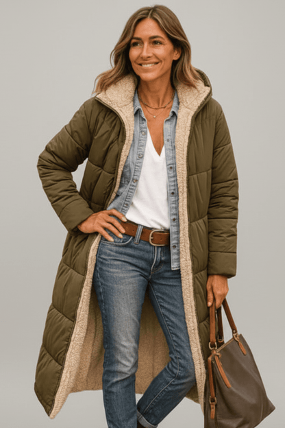 Verlaine | Women's Hooded Longline Puffer Coat