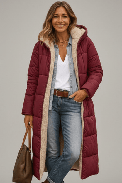 Verlaine | Women's Hooded Longline Puffer Coat