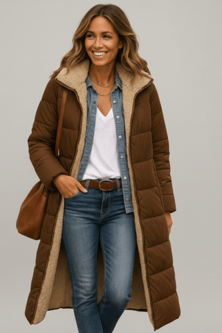 Verlaine | Women's Hooded Longline Puffer Coat