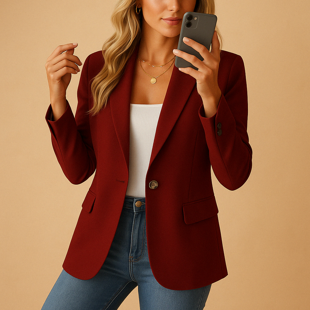 Klea | Women's Linen Stretch Single Breasted Blazer