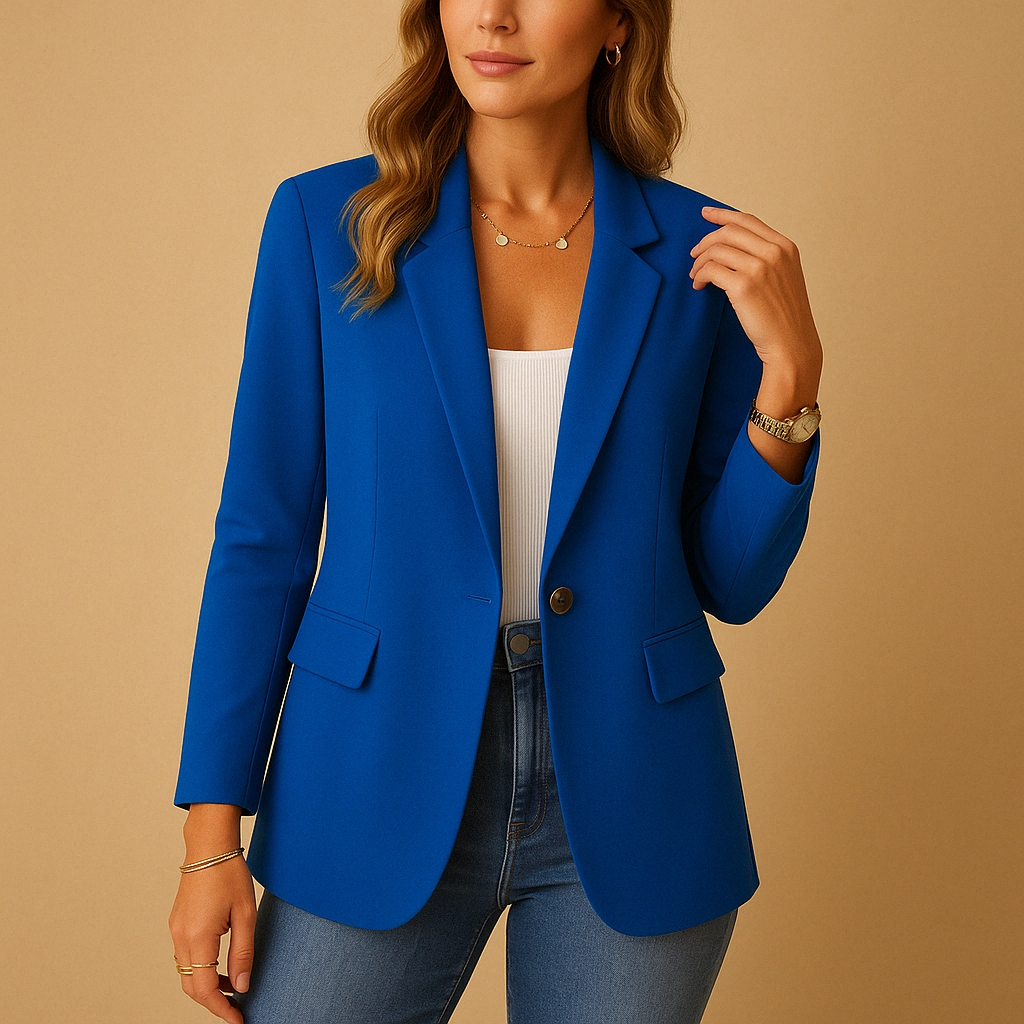 Klea | Women's Linen Stretch Single Breasted Blazer