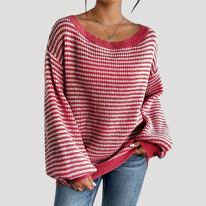 Oversized striped knit everyday jumper for women | Marlowe