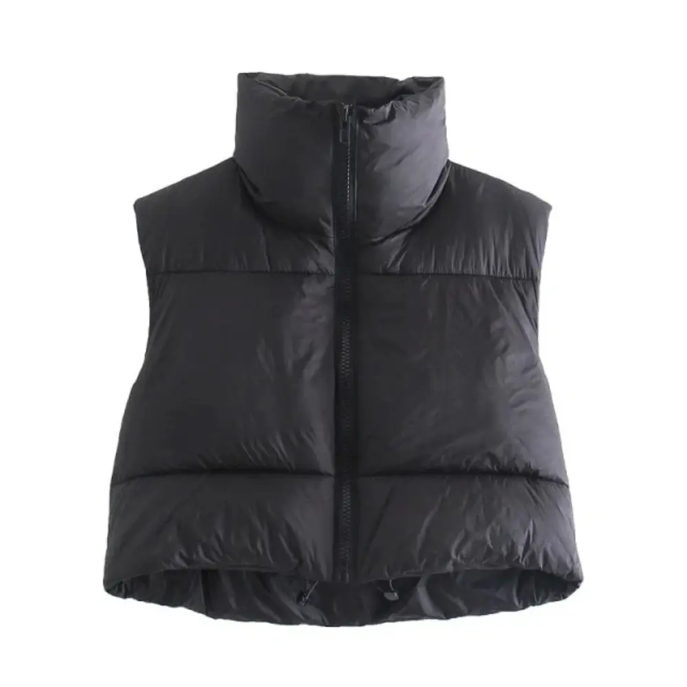 Rosalind | Women's Cropped High Collar Puffer Vest