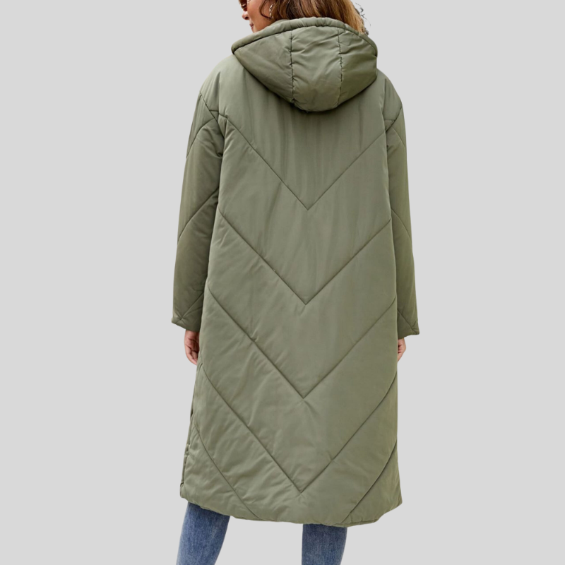 Warm hooded winter jacket for women