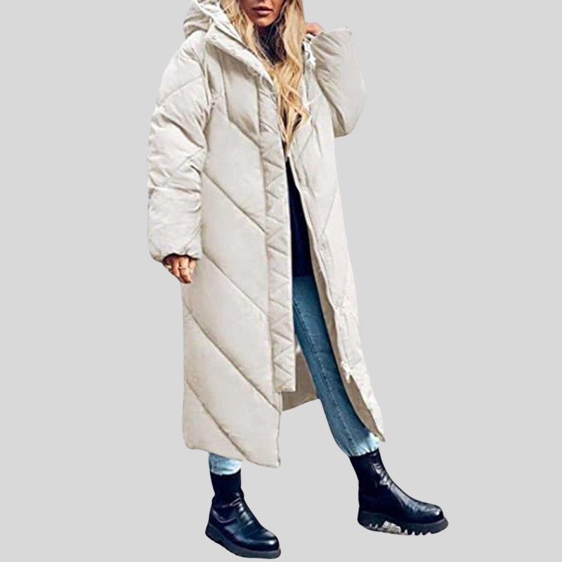Warm hooded winter jacket for women