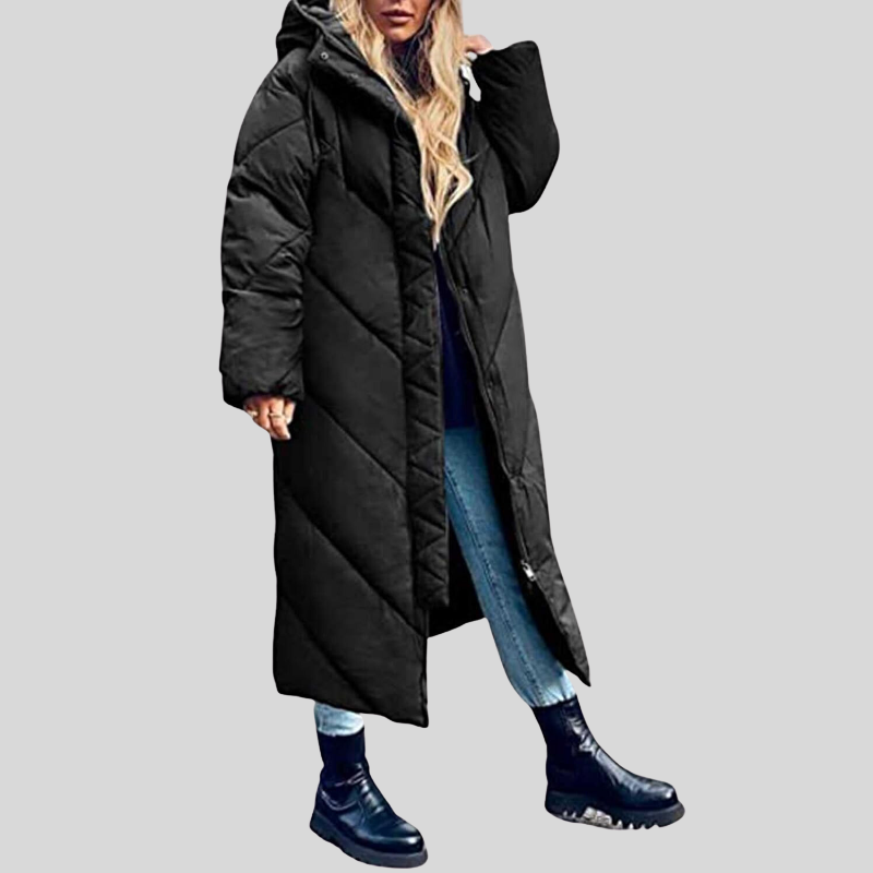 Warm hooded winter jacket for women