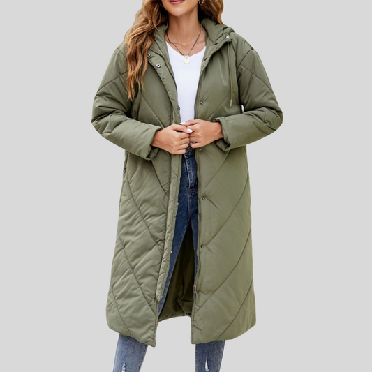 Warm hooded winter jacket for women