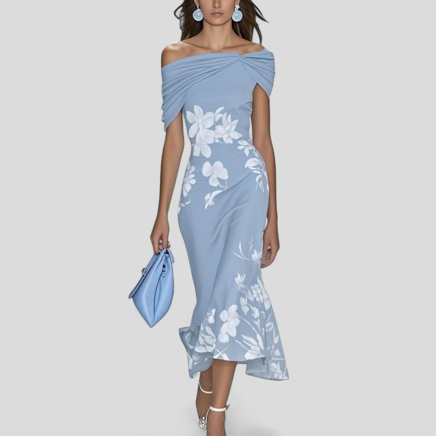 Elegant statement midi dress for women | Isabrunel