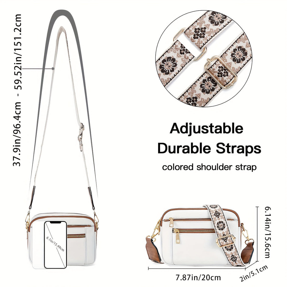 Calliope | Women's Adjustable Strap Retro Crossbody Bag