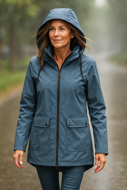 Marielle | Women's Hooded Water Resistant Zip Jacket