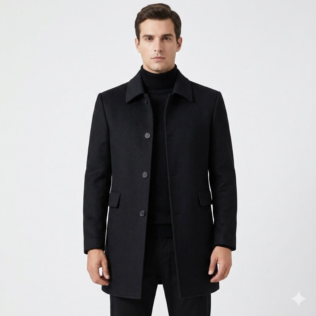 Beaumont | Men's Tailored Wool Blend Overcoat
