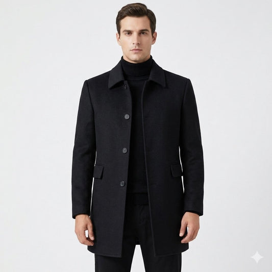 Beaumont | Men's Tailored Wool Blend Overcoat