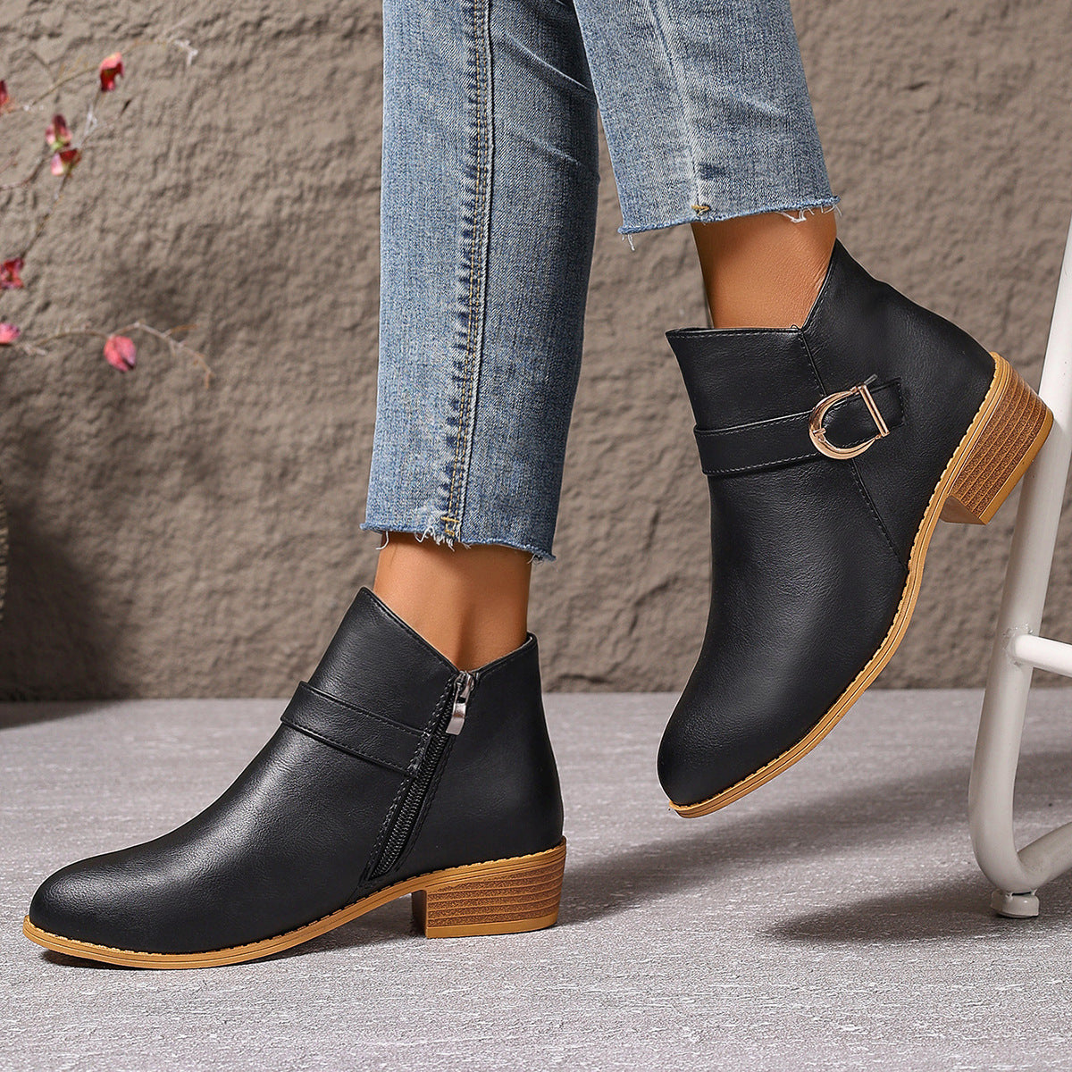 Vivien | Women's Cushioned Wide Toe Ankle Boots with Low Heel