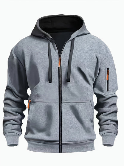 Gerald | Men's Full Zip Hooded Sweatshirt with Pockets
