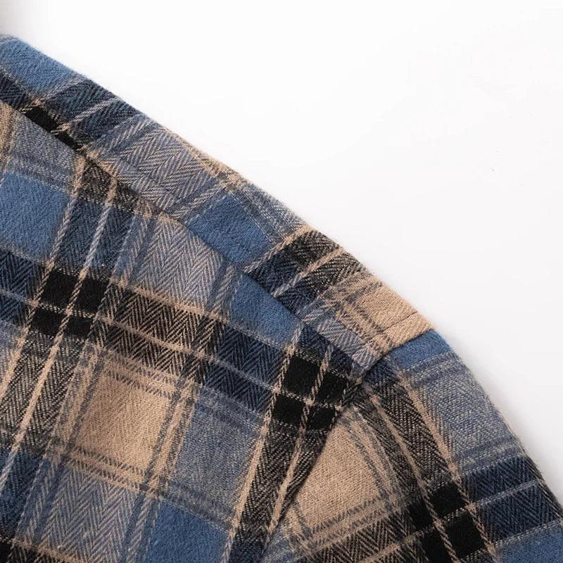 Classic plaid button-front flannel shirt for men | Thatcher