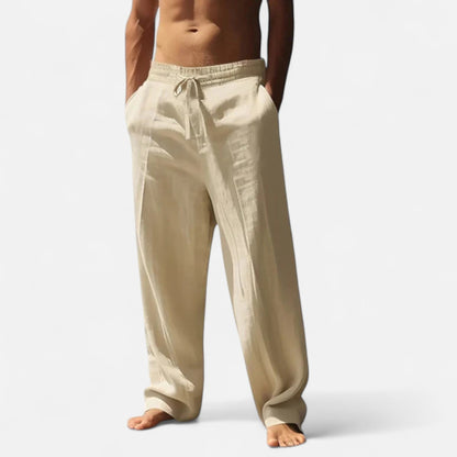 Classic relaxed linen everyday trousers for men