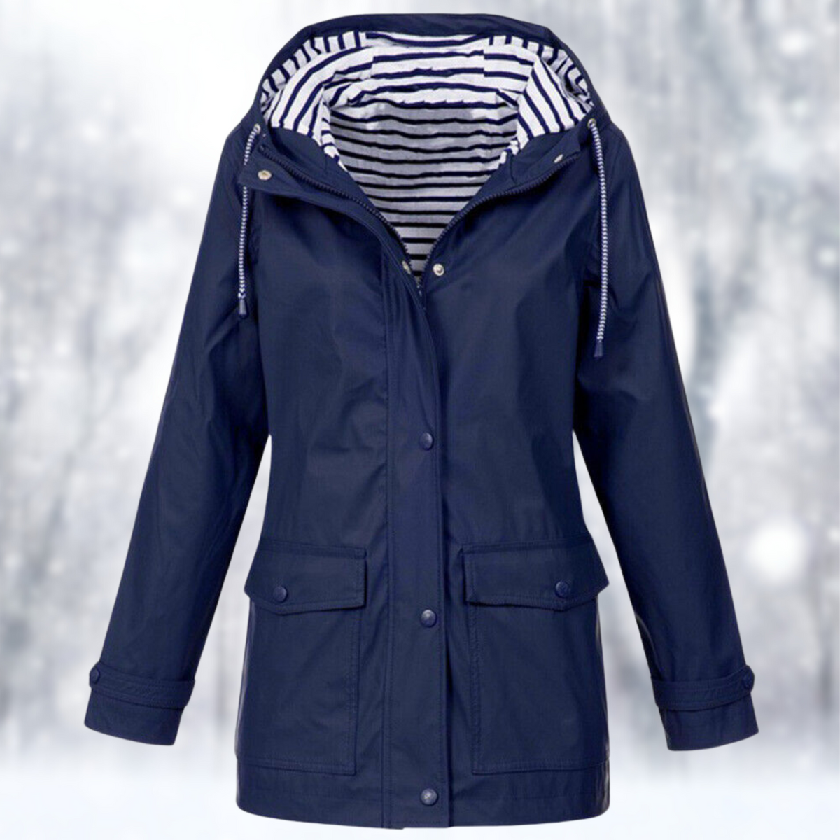 Avelra | Women's Hooded Oversized Longline Coat with Zip Front