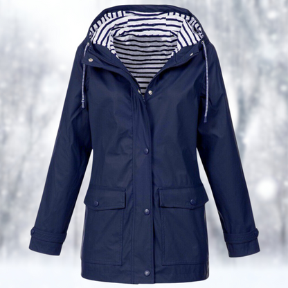 Avelra | Women's Hooded Oversized Longline Coat with Zip Front