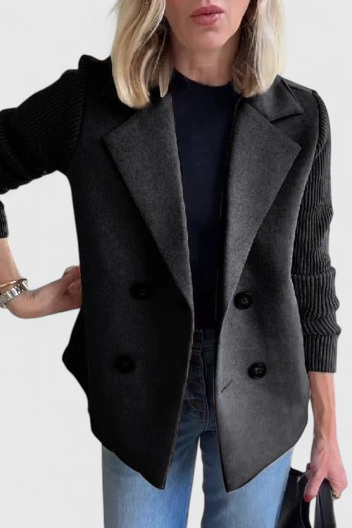 Aster | Women's Double Breasted Contrast Sleeve Blazer