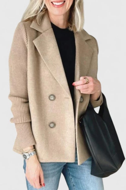 Aster | Women's Double Breasted Contrast Sleeve Blazer