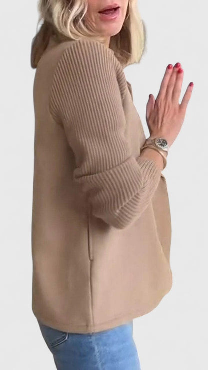 Aster | Women's Double Breasted Contrast Sleeve Blazer