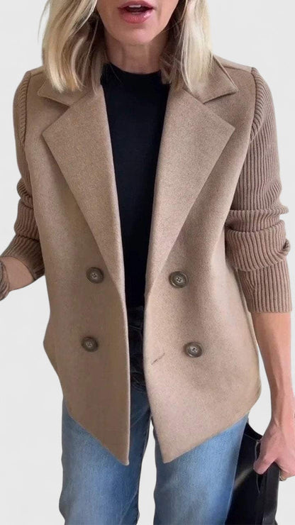 Aster | Women's Double Breasted Contrast Sleeve Blazer