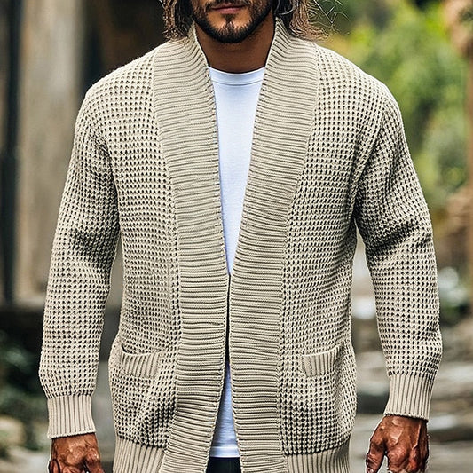 Thaddeus | Men's Textured Open Front Cardigan