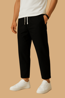 Mateo Linen-Style Trousers | Lightweight Beach Pants | Relaxed Fit with Drawstring Waist