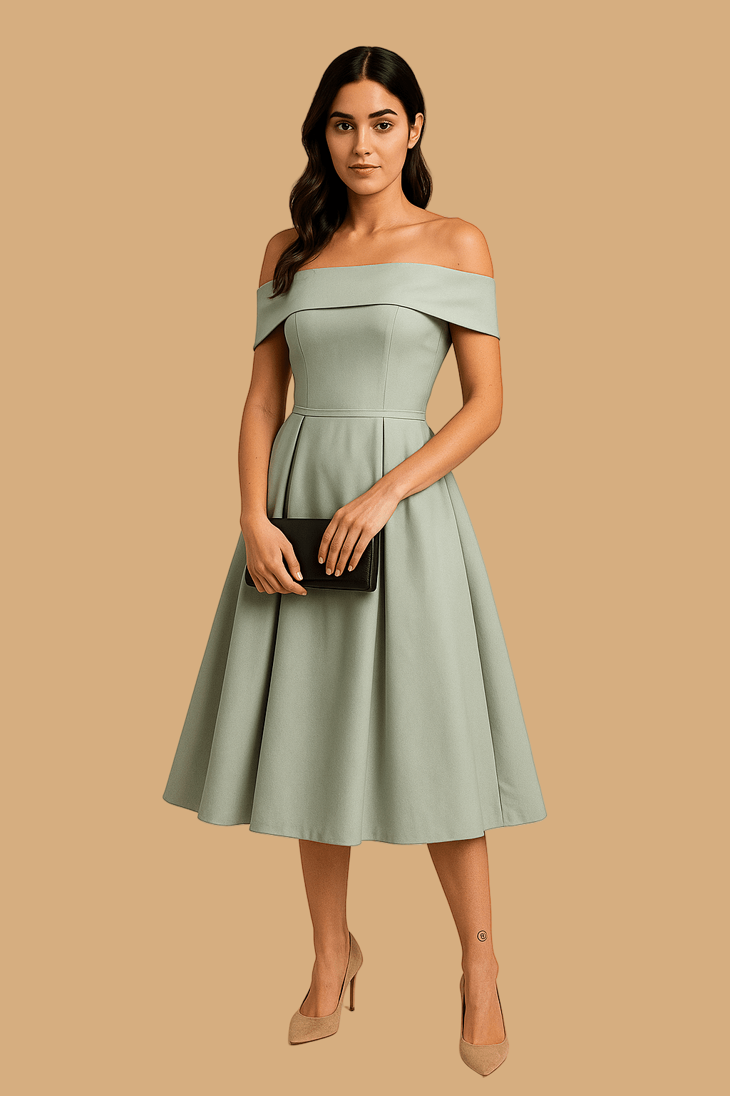Women’s Amelia Off-Shoulder A-Line Dress | Elegant Fit & Flared Skirt | Formal Evening Wear