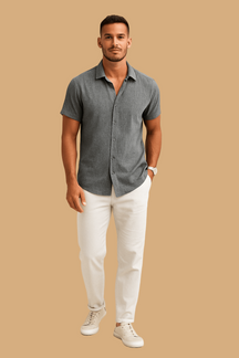 Elias Short-Sleeve Shirt | Casual Button-Down | Tailored Everyday Comfort