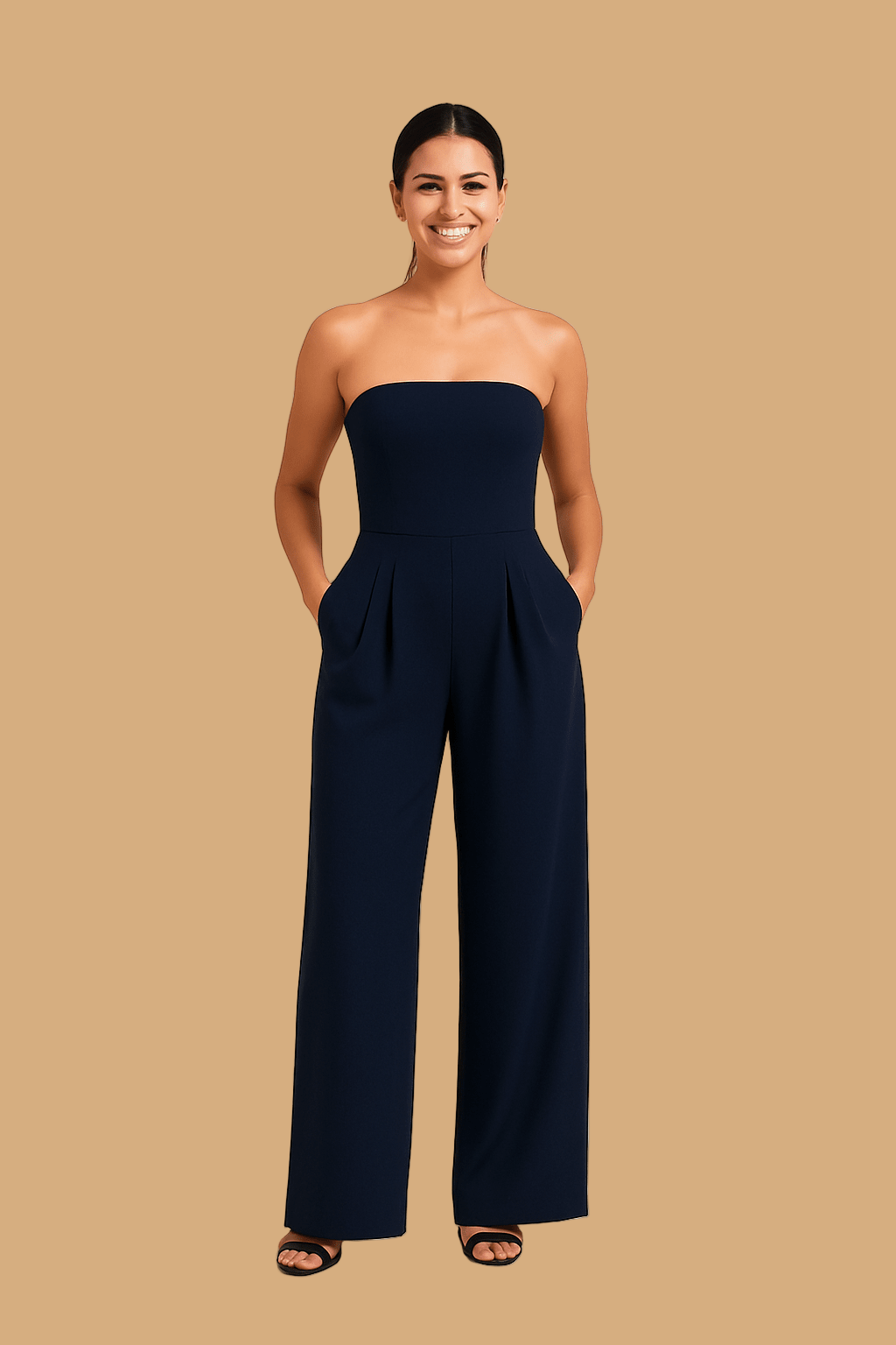 Women’s Adriana Strapless Jumpsuit | Sculpted Fit | Elegant Wide-Leg Summer Style