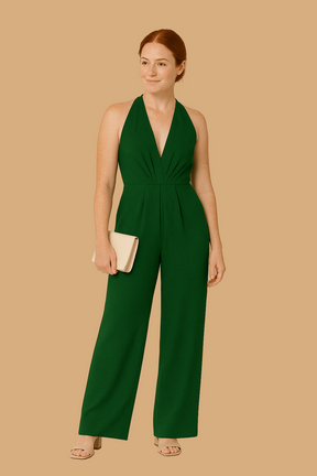 Women’s Serena Sleeveless Jumpsuit | Deep V-Neck | Wide-Leg Elegant Fit