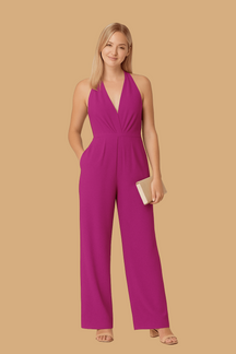 Women’s Serena Sleeveless Jumpsuit | Deep V-Neck | Wide-Leg Elegant Fit