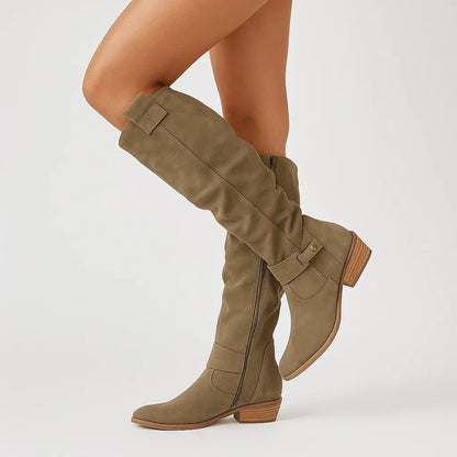 Sloane | Women's Knee High Boots with Block Heel