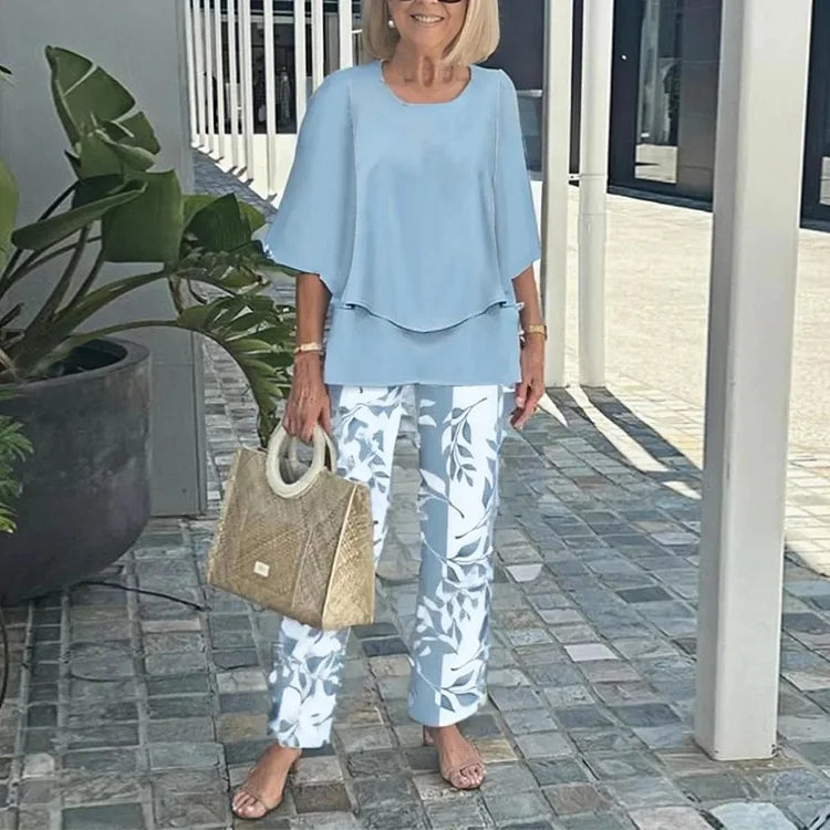 Stylish printed everyday two-piece set for women | Genevieve