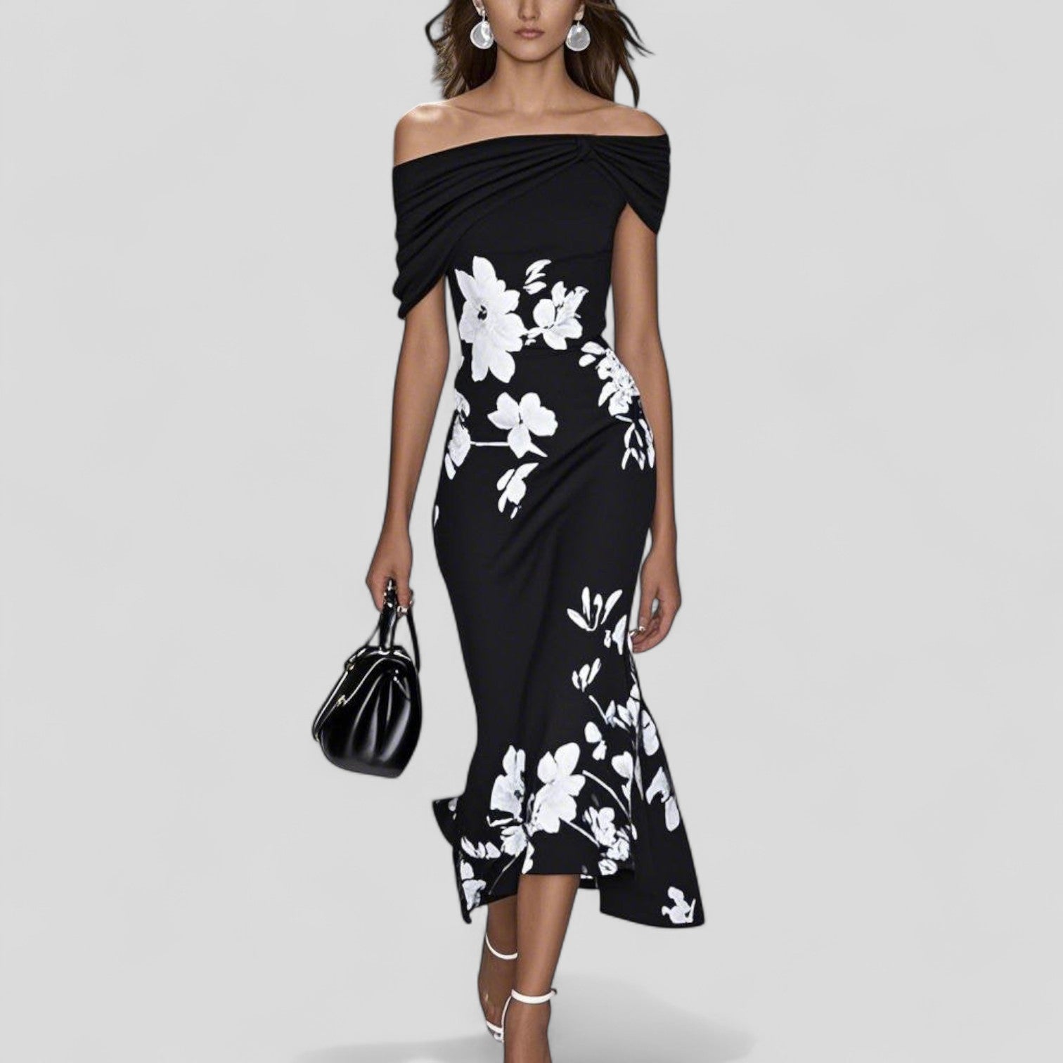 Elegant statement midi dress for women | Isabrunel