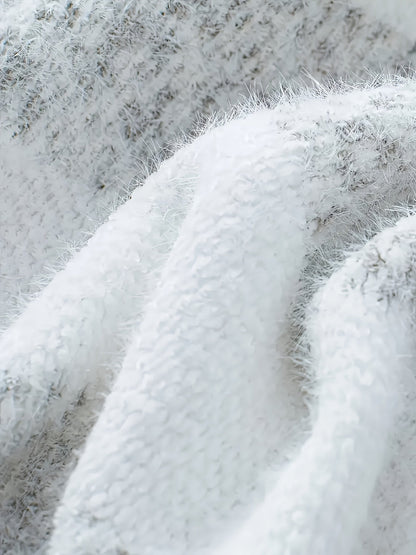 Liorenne | Women's Striped Turtleneck Relaxed Knit Sweater