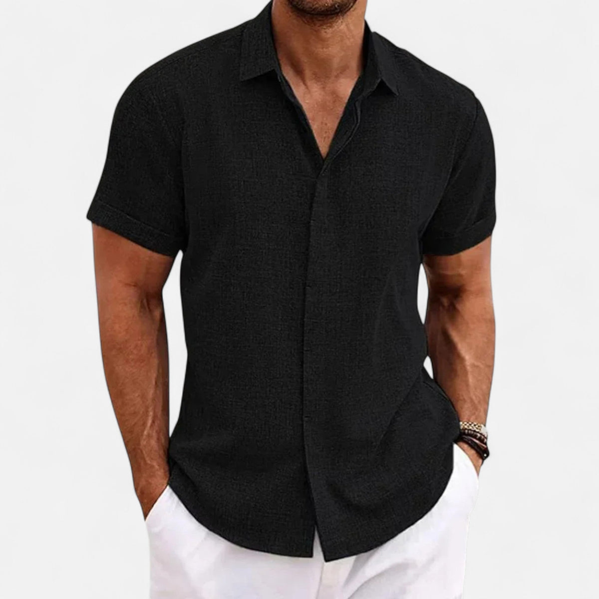 Refined coastal summer shirt for men